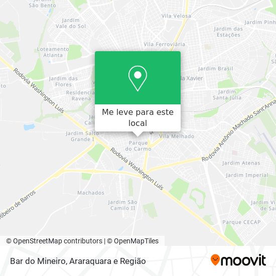 Bar do Mineiro mapa