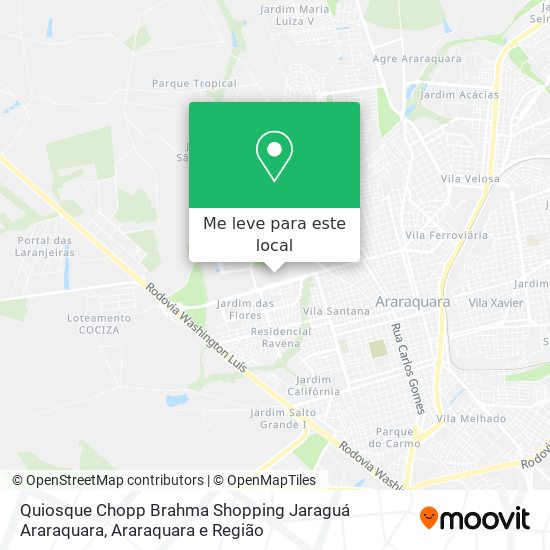 Quiosque Chopp Brahma Shopping Jaraguá Araraquara mapa