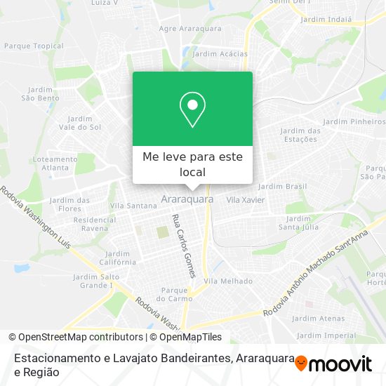 Estacionamento e Lavajato Bandeirantes mapa