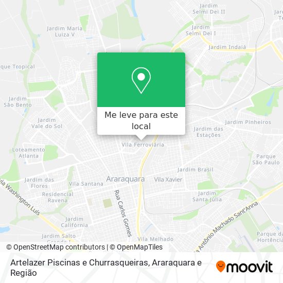 Artelazer Piscinas e Churrasqueiras mapa