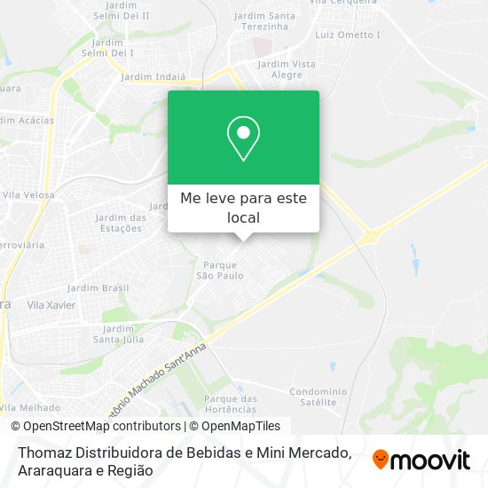 Thomaz Distribuidora de Bebidas e Mini Mercado mapa