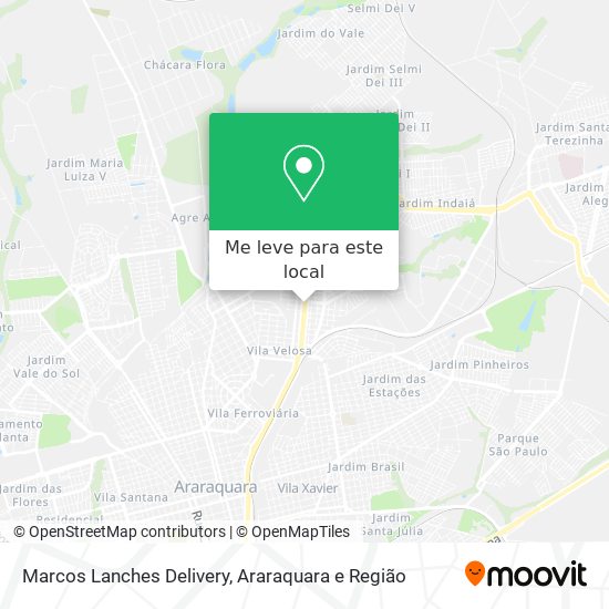 Marcos Lanches Delivery mapa