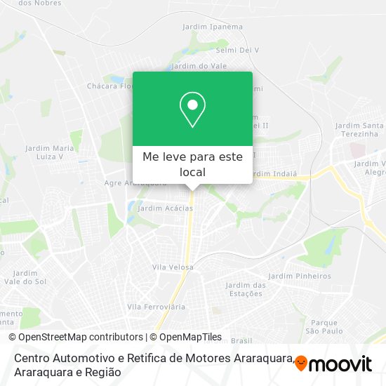 Centro Automotivo e Retifica de Motores Araraquara mapa