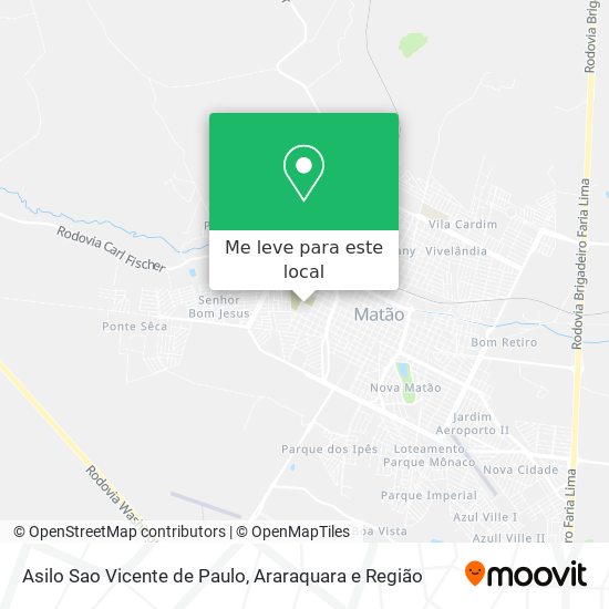 Asilo Sao Vicente de Paulo mapa