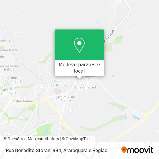Rua Benedito Storani 994 mapa