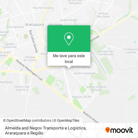 Almeida and Negov Transporte e Logistica mapa