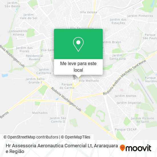 Hr Assessoria Aeronautica Comercial Lt mapa