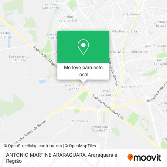 ANTONIO MARTINE ARARAQUARA mapa