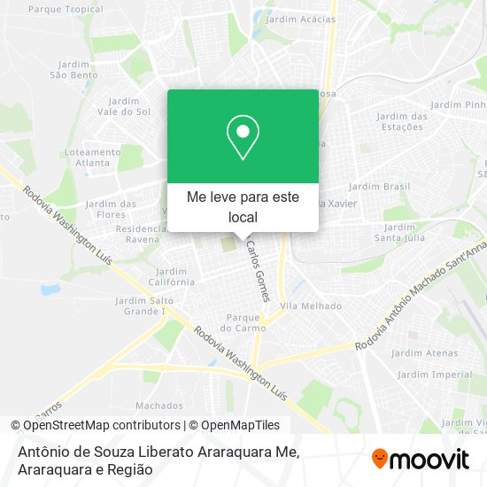 Antônio de Souza Liberato Araraquara Me mapa