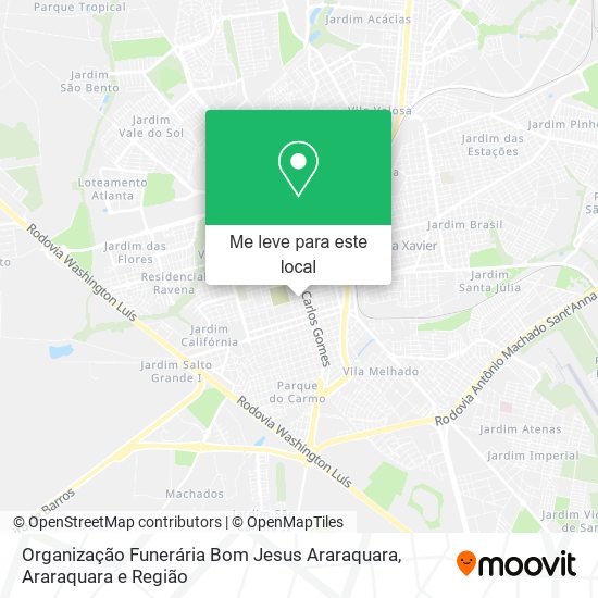 Organização Funerária Bom Jesus Araraquara mapa