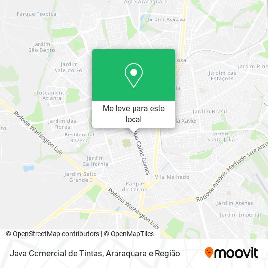 Java Comercial de Tintas mapa