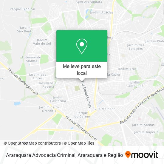 Araraquara Advocacia Criminal mapa