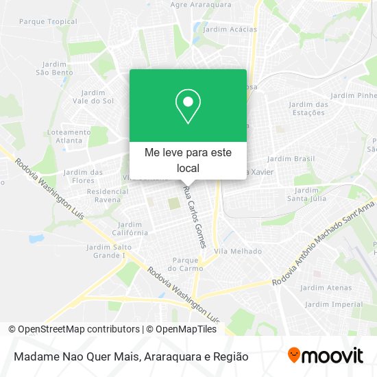 Madame Nao Quer Mais mapa