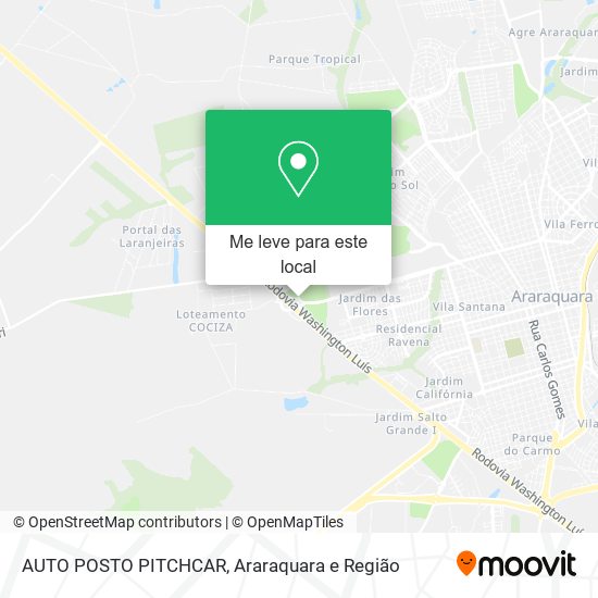 AUTO POSTO PITCHCAR mapa