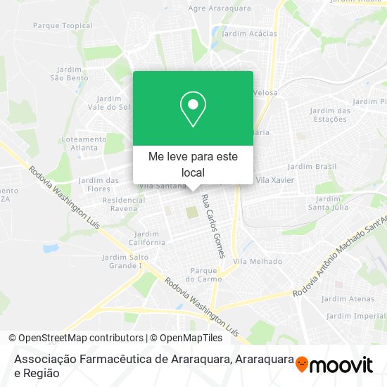 Associação Farmacêutica de Araraquara mapa