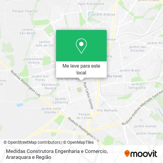 Medidas Construtora Engenharia e Comercio mapa