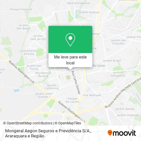 Mongeral Aegon Seguros e Previdência S / A. mapa