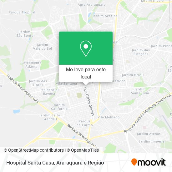 Hospital Santa Casa mapa