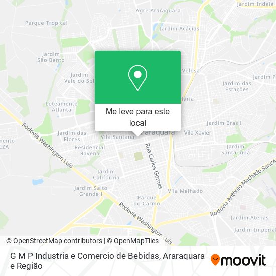 G M P Industria e Comercio de Bebidas mapa