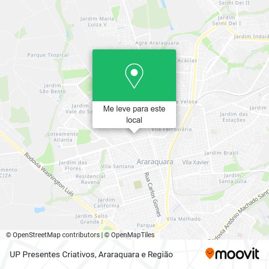 UP Presentes Criativos mapa