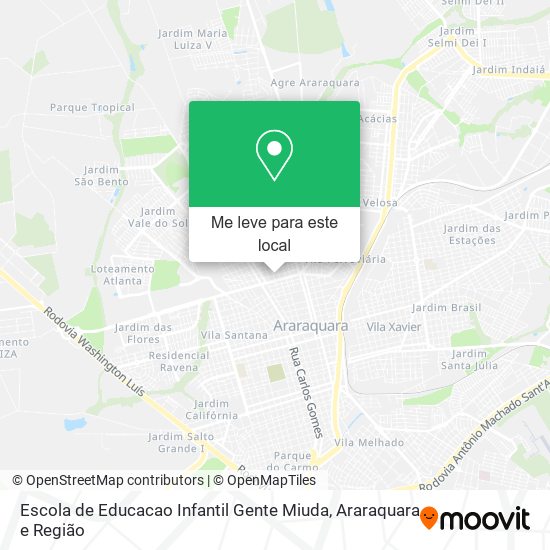 Escola de Educacao Infantil Gente Miuda mapa