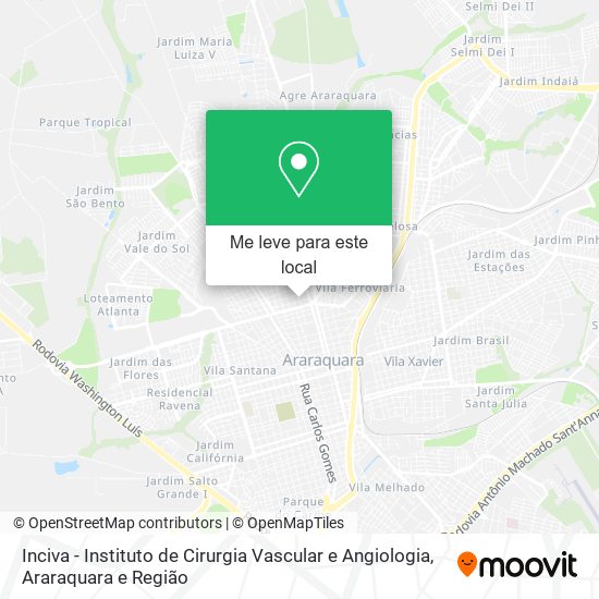 Inciva - Instituto de Cirurgia Vascular e Angiologia mapa
