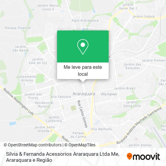 Silvia & Fernanda Acessorios Araraquara Ltda Me mapa