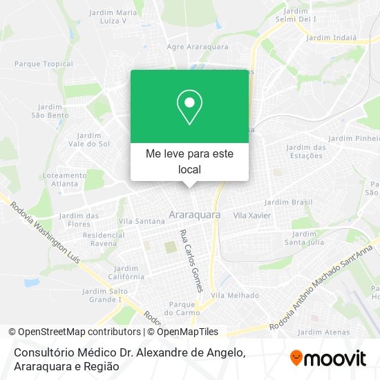 Consultório Médico Dr. Alexandre de Angelo mapa