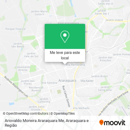 Ariovaldo Moreira Araraquara Me mapa