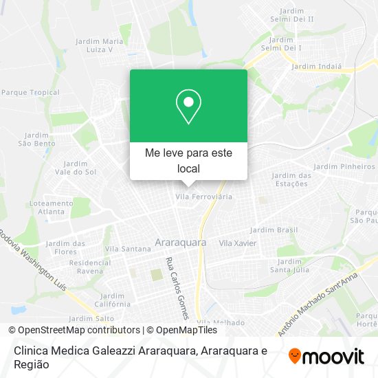 Clinica Medica Galeazzi Araraquara mapa