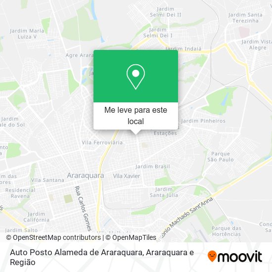 Auto Posto Alameda de Araraquara mapa