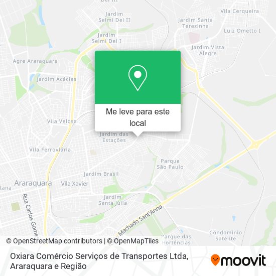 Oxiara Comércio Serviços de Transportes Ltda mapa