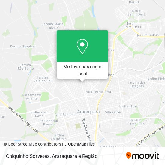 Chiquinho Sorvetes mapa