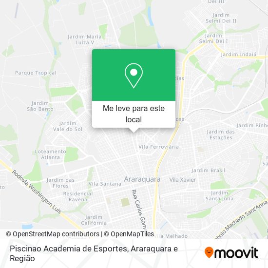 Piscinao Academia de Esportes mapa