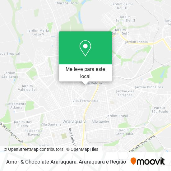 Amor & Chocolate Araraquara mapa