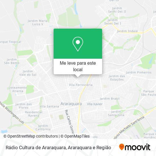 Rádio Cultura de Araraquara mapa