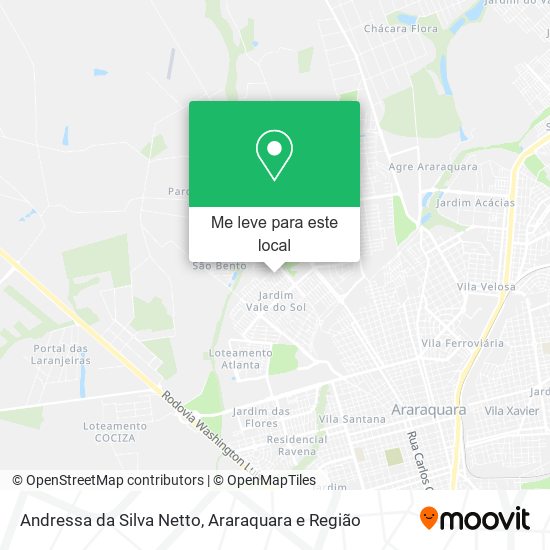 Andressa da Silva Netto mapa