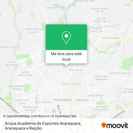 Acqua Academia de Esportes Araraquara mapa