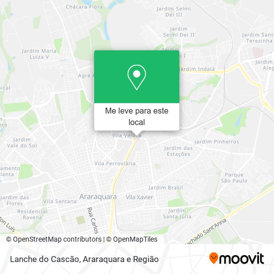 Lanche do Cascão mapa