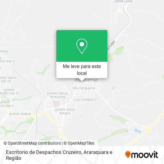 Escritorio de Despachos Cruzeiro mapa