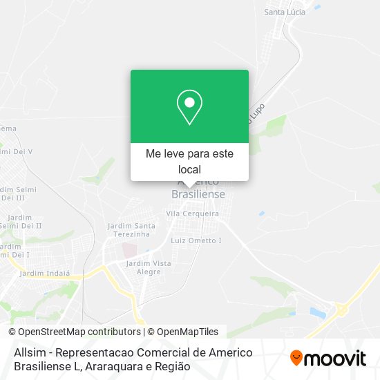 Allsim - Representacao Comercial de Americo Brasiliense L mapa