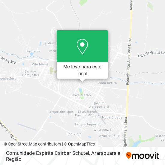 Comunidade Espirita Cairbar Schutel mapa