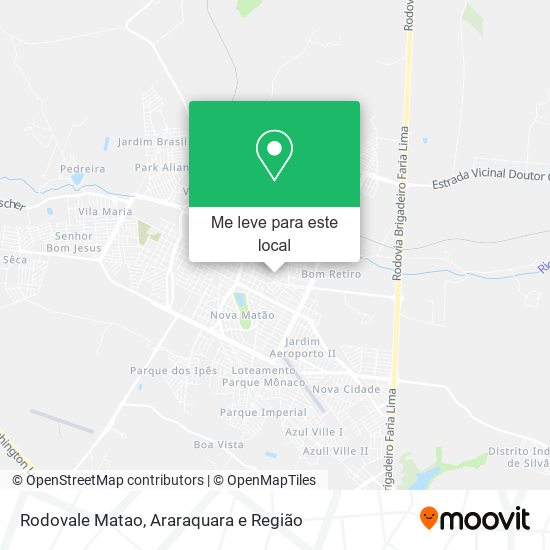 Rodovale Matao mapa
