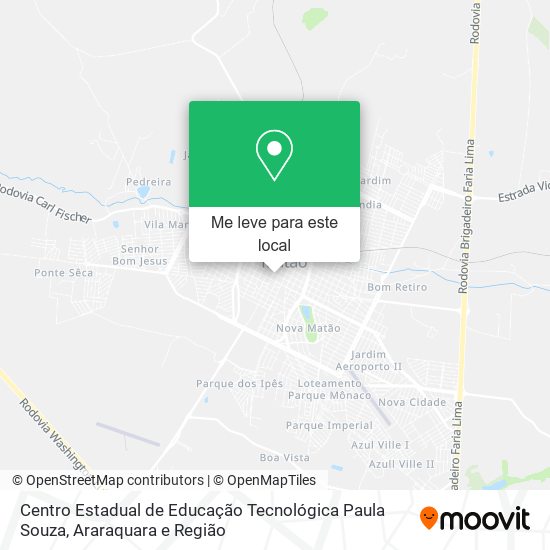 Centro Estadual de Educação Tecnológica Paula Souza mapa