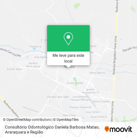 Consultório Odontológico Daniela Barbosa Matao mapa