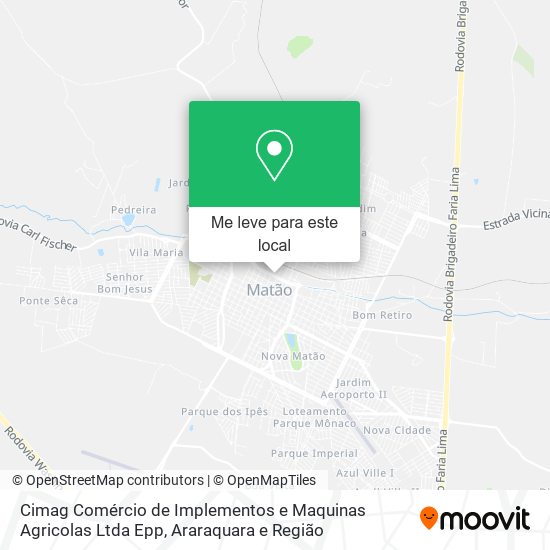 Cimag Comércio de Implementos e Maquinas Agricolas Ltda Epp mapa