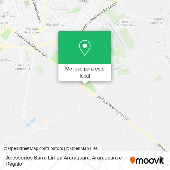 Acessorios Barra Limpa Araraquara mapa