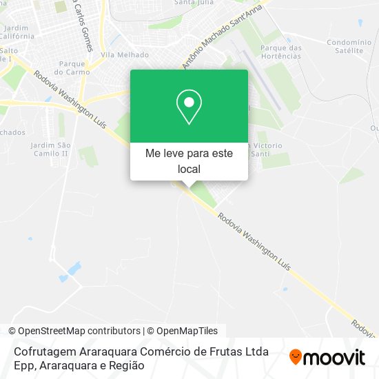 Cofrutagem Araraquara Comércio de Frutas Ltda Epp mapa