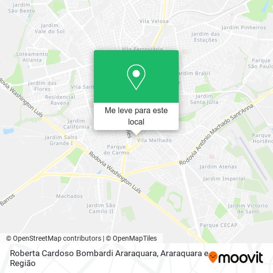 Roberta Cardoso Bombardi Araraquara mapa