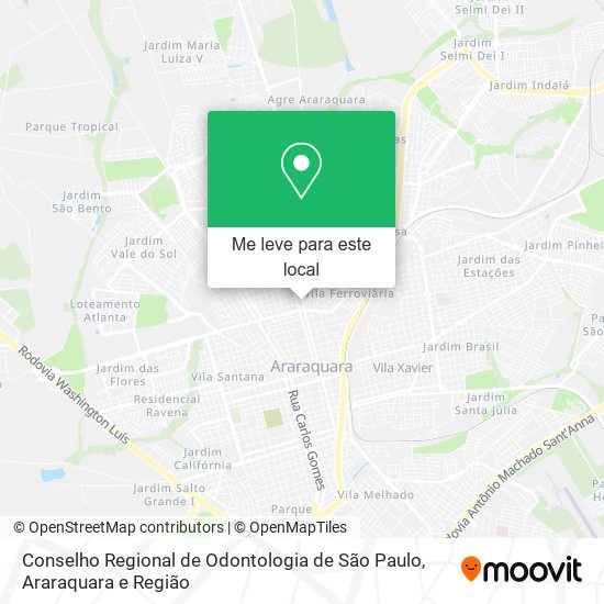 Conselho Regional de Odontologia de São Paulo mapa